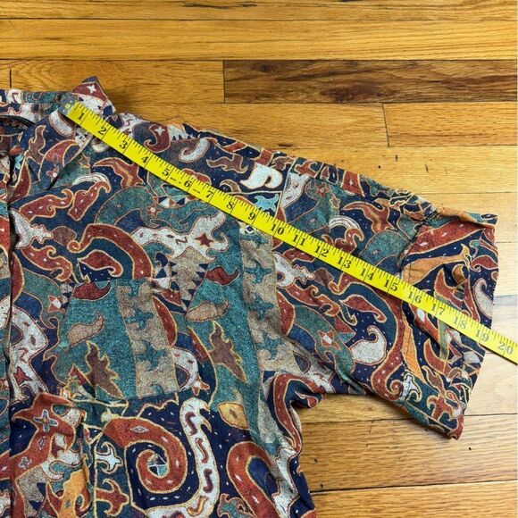 Peruvian Connection Women’s Size Large Islanders Shirt Button Up Top Oversized - Picture 6 of 9